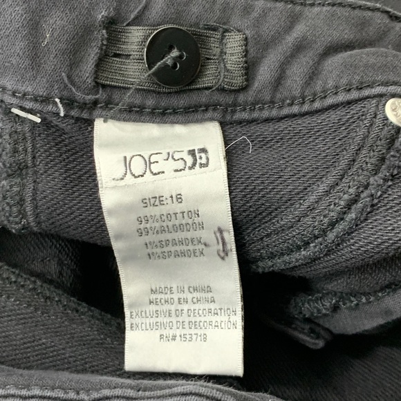 Joe's Jeans Kids Girls Size 16 Jeans Black Wash Slim Skinny Stretch Adjustable - Picture 7 of 8